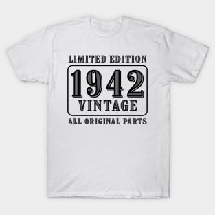 All original parts vintage 1942 limited edition birthday T-Shirt